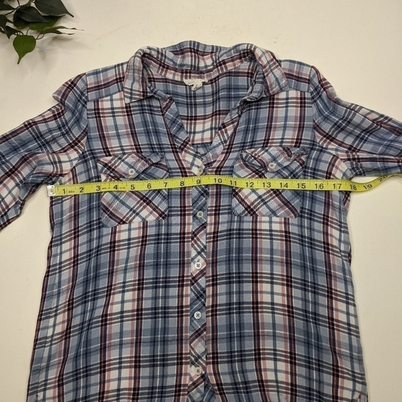 Soft Joie Checkered Plaid Button Up Flannel Shirt - Picture 7 of 9